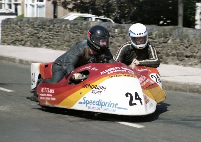 Framed Print : Gerard Flynn & Richard Burgess (Yamaha) 1985 Sidecar TT Framed Print : Gerard Flynn & Richard Burgess (Yamaha) 1985 Sidecar TT