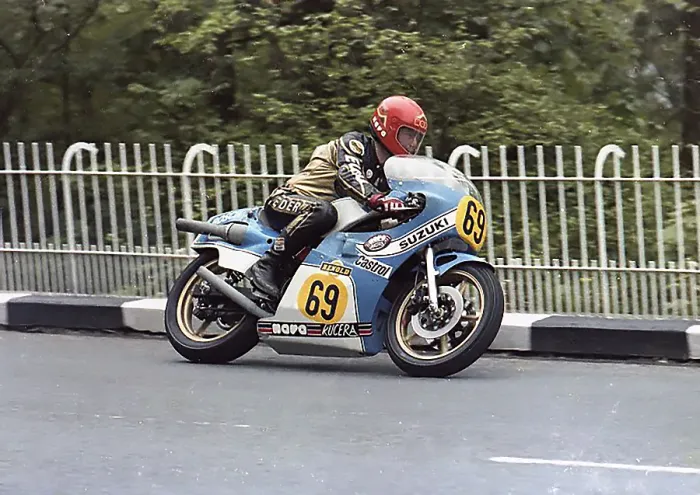 Framed Print : German Hans Otto Butenuth (Suzuki) at Braddan Bridge, 1979 Senior TT Framed Print : German Hans Otto Butenuth (Suzuki) at Braddan Bridge, 1979 Senior TT