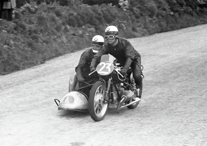 Framed Print : German's Walter Schneider and Hans Strauss (BMW) 1954 Sidecar TT Framed Print : German's Walter Schneider and Hans Strauss (BMW) 1954 Sidecar TT