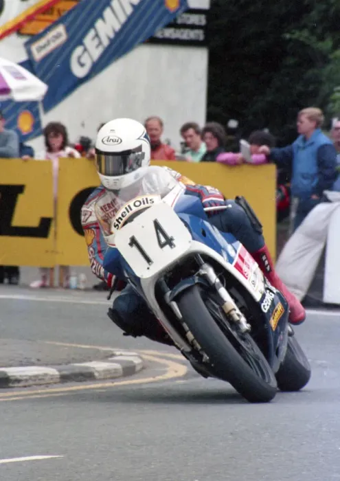 Framed Print : Graeme McGregor (Suzuki) 1987 Formula One TT Framed Print : Graeme McGregor (Suzuki) 1987 Formula One TT