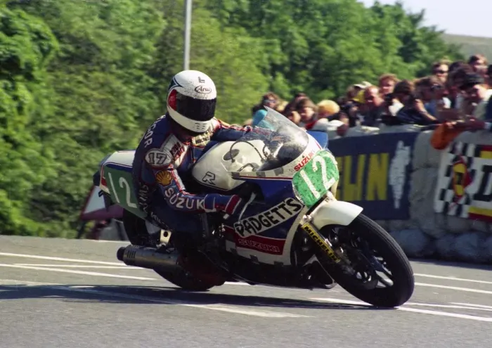 Framed Print : Graeme McGregor (Suzuki) 1987 Production B TT