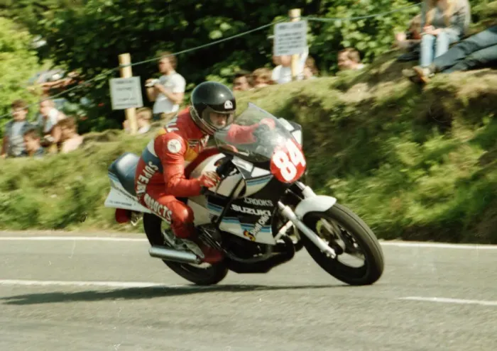 Framed Print : Graham Cannell (Suzuki) 1984 Production TT