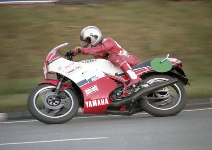 Framed Print : Graham Cannell (Yamaha) 1985 Production TT
