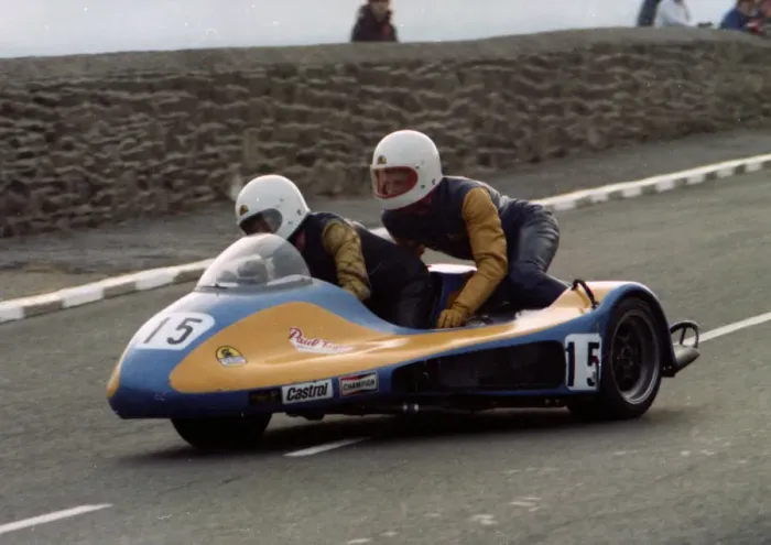 Framed Print : Graham Milton & John Brushwood (Magnum) 1980 Sidecar TT Framed Print : Graham Milton & John Brushwood (Magnum) 1980 Sidecar TT