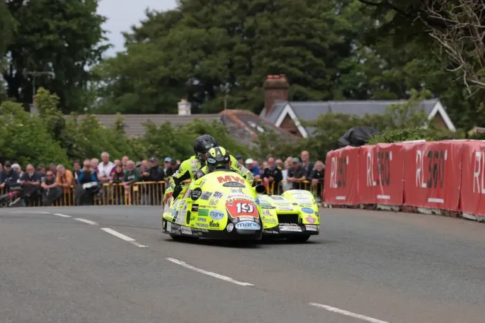 Framed Print : Greg Lambert & Ben McBride (Honda LCR) 2022 Sidecar TT Framed Print : Greg Lambert & Ben McBride (Honda LCR) 2022 Sidecar TT