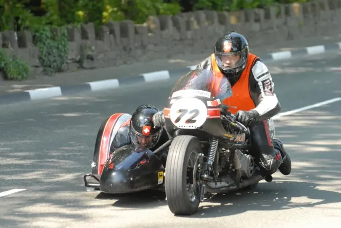Framed Print : Guido Reichmuth & Zita Gwerder (Ducati) 2012 Pre TT Classic