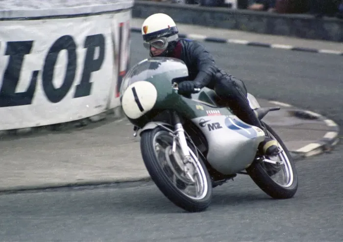 Framed Print : Gunther Bartusch (MZ) 1971 Junior TT