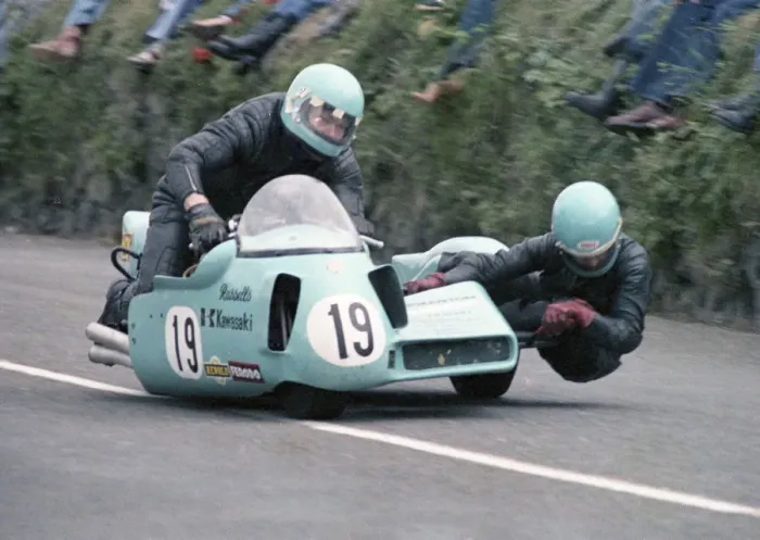 Framed Print : Bill Hall & Peter Minion (Russells Kawasaki) 1978 Sidecar Framed Print : Bill Hall & Peter Minion (Russells Kawasaki) 1978 Sidecar