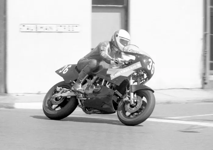 Framed Print : Hans Otto Butenuth (Kawasaki) 1985 Formula Two TT Framed Print : Hans Otto Butenuth (Kawasaki) 1985 Formula Two TT