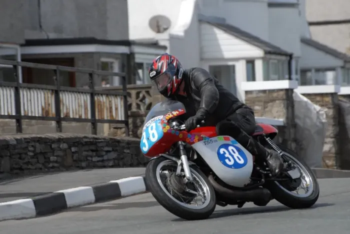 Framed Print : Harold Bromiley (Bultaco) 2007 Pre TT Classic