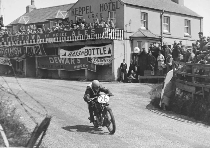 Framed Print : Harry Lamacraft (Velocette) 1937 Junior TT
