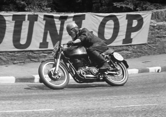 Framed Print : Harry Plews (AJS) 1955 Junior TT Framed Print : Harry Plews (AJS) 1955 Junior TT
