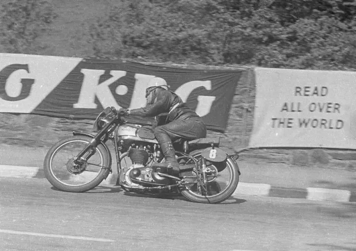 Framed Print : Harry Plews (Norton) 1951 Senior Clubman TT Framed Print : Harry Plews (Norton) 1951 Senior Clubman TT