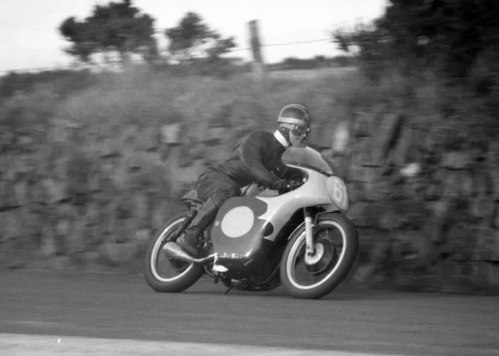Framed Print : Harry Reynolds (AJS) 1962 Junior Manx Grand Prix practice Framed Print : Harry Reynolds (AJS) 1962 Junior Manx Grand Prix practice