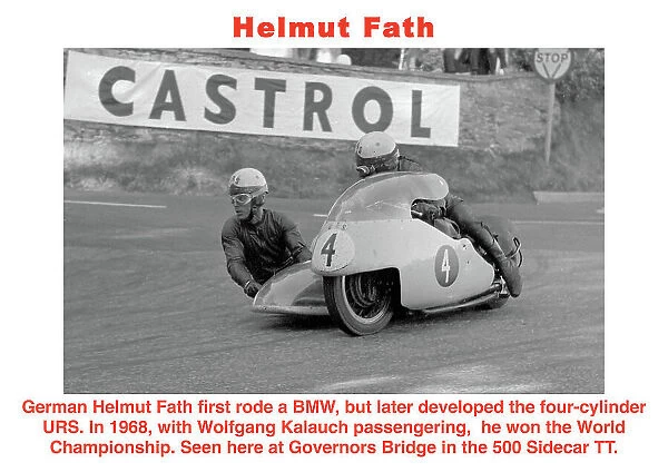 Helmut Fath Wolfgang Kalauch URS 1968 500 Sidecar TT
