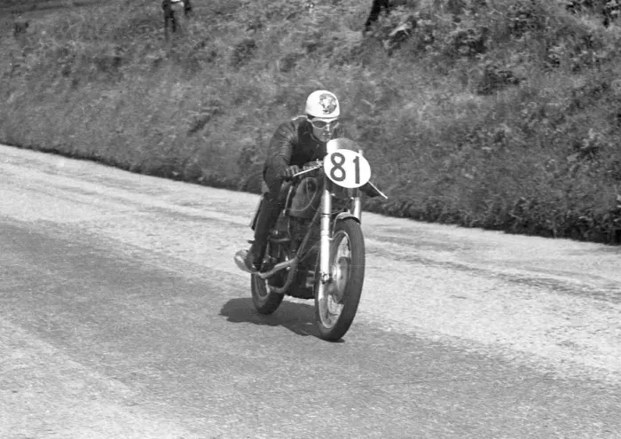 Framed Print : Henry Collier (AJS) 1954 Junior TT Framed Print : Henry Collier (AJS) 1954 Junior TT