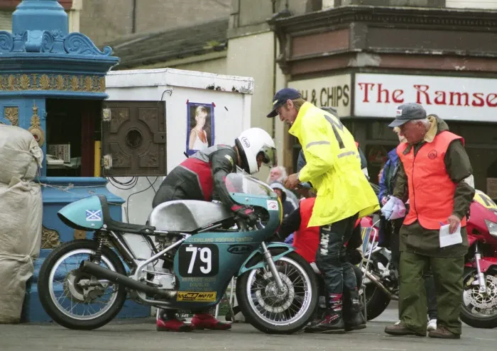 Framed Print : Herb Robinson (Seeley 7R) 1998 Junior Classic Manx Grand Prix