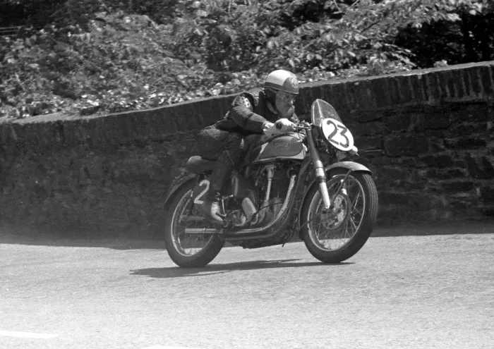 Framed Print : Howard German (Norton) 1954 Senior Clubman TT