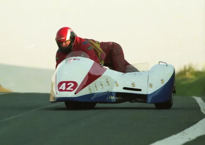 Framed Print : Howard Langham & Steve Langham (Yamaha) 1990 Sidecar TT
