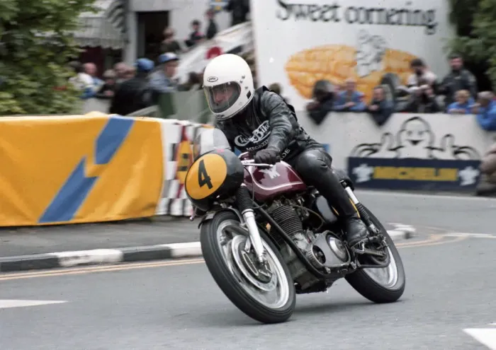 Framed Print : Hugh Anderson (Matchless) 1982 Parade Lap