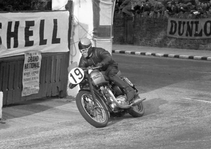 Framed Print : Ian Atkinson (Triumph) 1955 Senior Clubman TT Framed Print : Ian Atkinson (Triumph) 1955 Senior Clubman TT