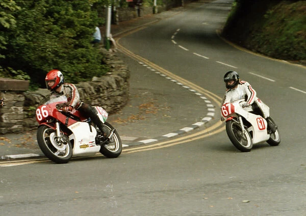 Ian French (Rotax) and John Smythe (Yamaha) 1984 Newcomers Manx Grand Prix