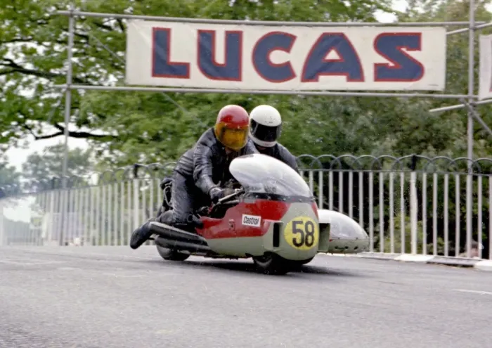 Framed Print : Ian McDonald & Phil Godfrey (Weslake) 1974 750 Sidecar TT Framed Print : Ian McDonald & Phil Godfrey (Weslake) 1974 750 Sidecar TT