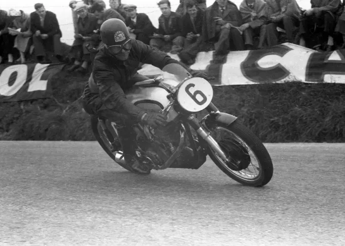 Framed Print : Ian McGuffie (Norton) 1958 Junior TT Framed Print : Ian McGuffie (Norton) 1958 Junior TT