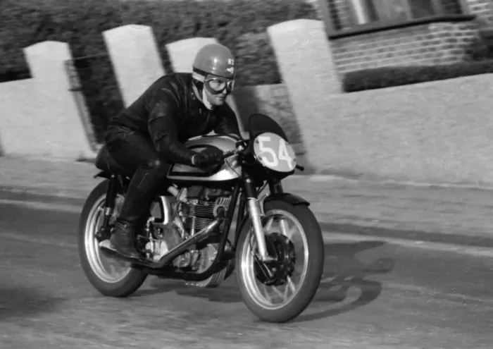 Framed Print : Ian Yeates (Norton) 1957 Junior TT Framed Print : Ian Yeates (Norton) 1957 Junior TT