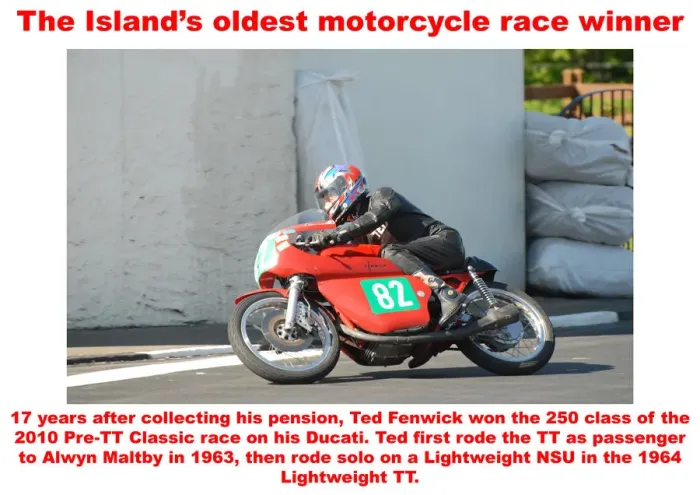 Framed Print : The Islands oldest motorcycle race winner Framed Print : The Islands oldest motorcycle race winner