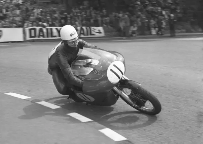 Framed Print : Jack Ahearn at Quarter Bridge: 1964 Senior TT Framed Print : Jack Ahearn at Quarter Bridge: 1964 Senior TT
