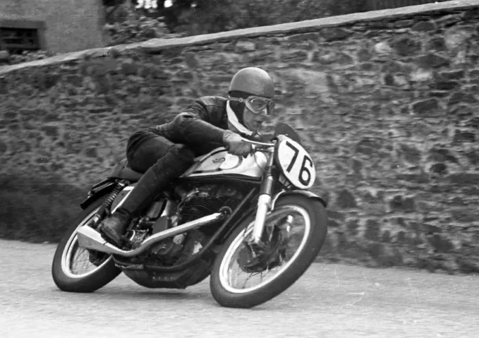 Framed Print : Jack Brett (Norton) 1955 Senior TT