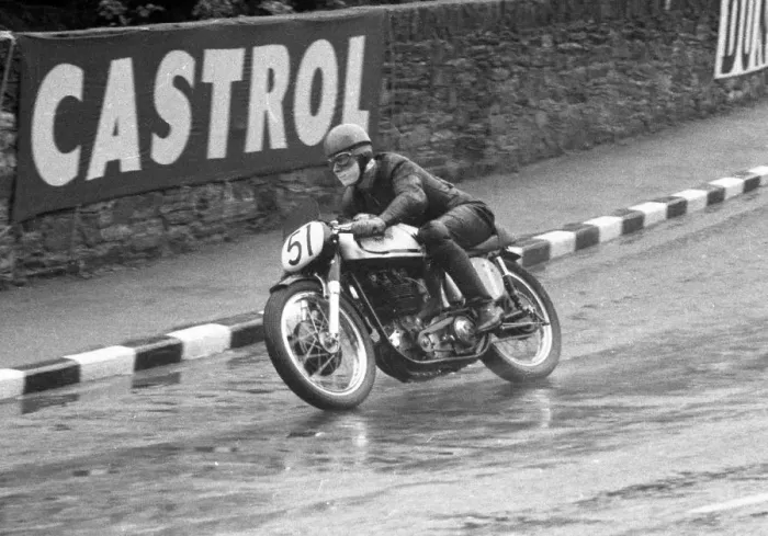 Framed Print : Jack Brett (Norton) 1956 Junior TT Framed Print : Jack Brett (Norton) 1956 Junior TT
