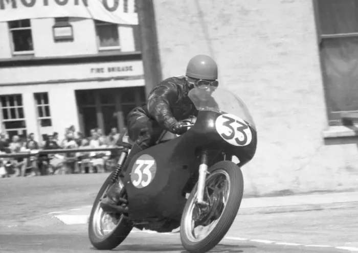 Framed Print : Jack Brett (Norton) 1960 Junior TT