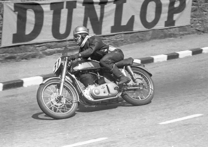 Framed Print : Jack Hedley (Norton) 1954 Senior Clubman TT