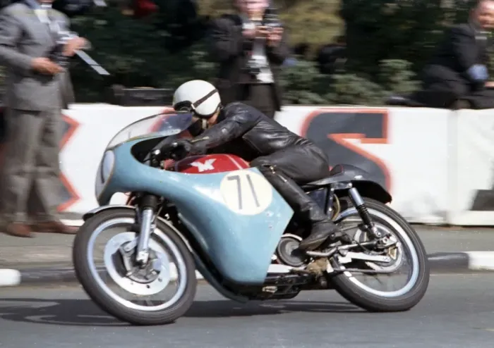 Framed Print : Jack Saunders (Norton) 1966 Senior TT