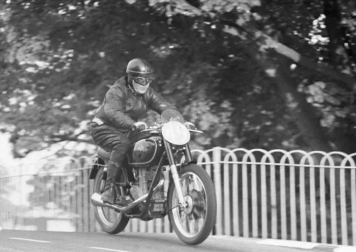 Framed Print : Jack Slater (AJS) 1950 Junior TT Framed Print : Jack Slater (AJS) 1950 Junior TT
