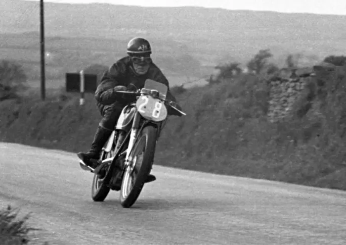 Framed Print : Jack Slater (AJS) 1951 Junior TT Framed Print : Jack Slater (AJS) 1951 Junior TT