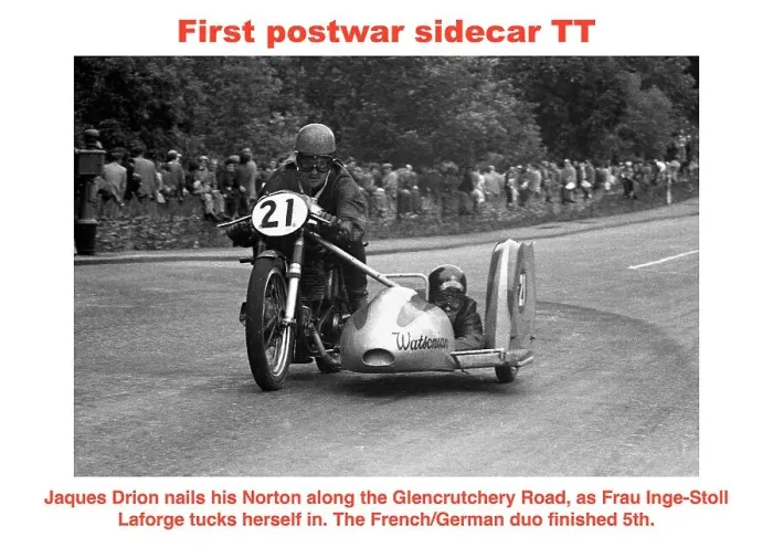 Framed Print : Jacques Drion & Inge Stolle Laforge (Norton) 1954 Sidecar TT Framed Print : Jacques Drion & Inge Stolle Laforge (Norton) 1954 Sidecar TT