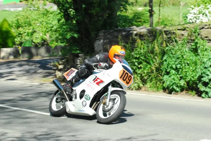 Framed Print : James Ford (Yamaha) 2016 Pre TT Classic