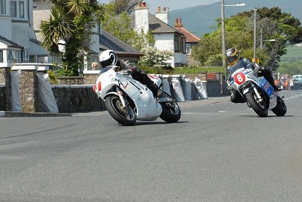 Jamie Coward (Suzuki) and Guy Martin (Suzuki) 2012 Pre TT Classic Anthony Redmond