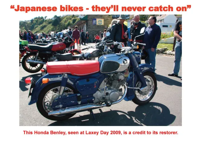 Framed Print : Japanese bikes - they ll never catch on Framed Print : Japanese bikes - they ll never catch on