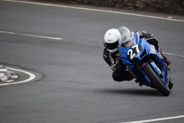 Framed Print : Jason Corcoran (Yamaha) 2018 Junior Manx Grand Prix