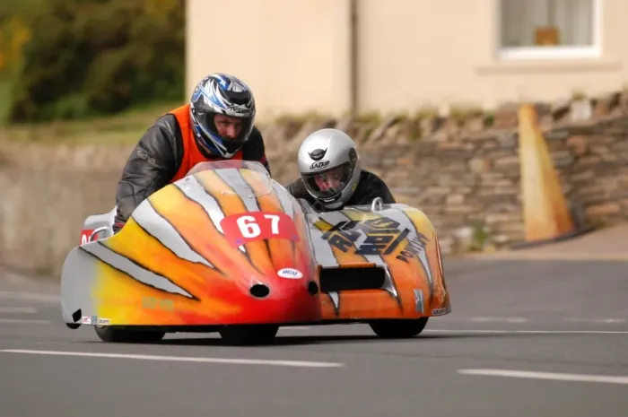 Framed Print : Jean-Claude Huet & Emmanuelle Nicholas (Shelbourne) 2004 Sidecar TT Framed Print : Jean-Claude Huet & Emmanuelle Nicholas (Shelbourne) 2004 Sidecar TT