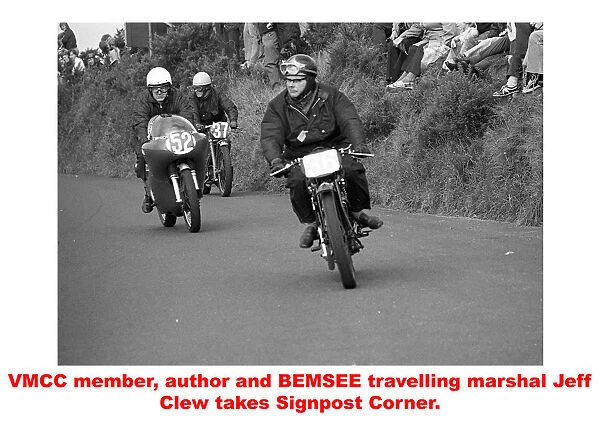 Jeff Clew, V.M.C.C. member, author amd BEMSEE travelling marshal Jeff Clew