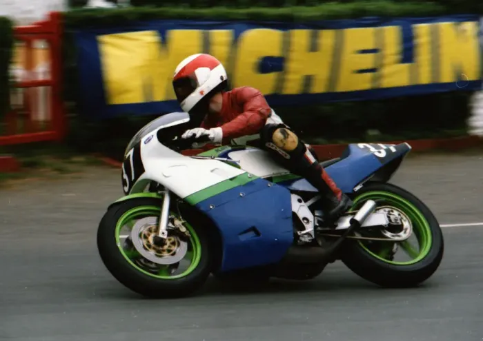 Framed Print : Jeremy Doughty (Kawasaki) 1992 Supersport 400 TT