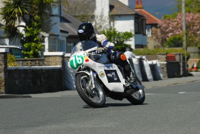 Framed Print : Jeremy Hill (Benelli) 2013 Pre TT Classic