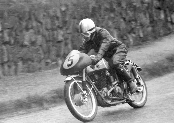 Framed Print : Jim Dakin (LEF) 1955 Ultra Lightweight TT Framed Print : Jim Dakin (LEF) 1955 Ultra Lightweight TT