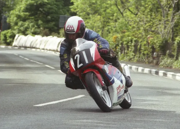 Framed Print : Jim Hodson (Honda) 1996 Ultra Lightweight TT