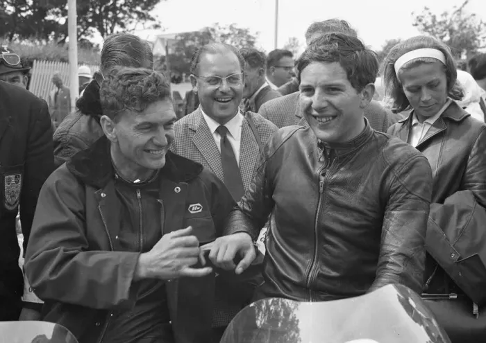 Framed Print : Jim Redman (Honda) & Phil Read (Yamaha) 1964 Junior TT Framed Print : Jim Redman (Honda) & Phil Read (Yamaha) 1964 Junior TT